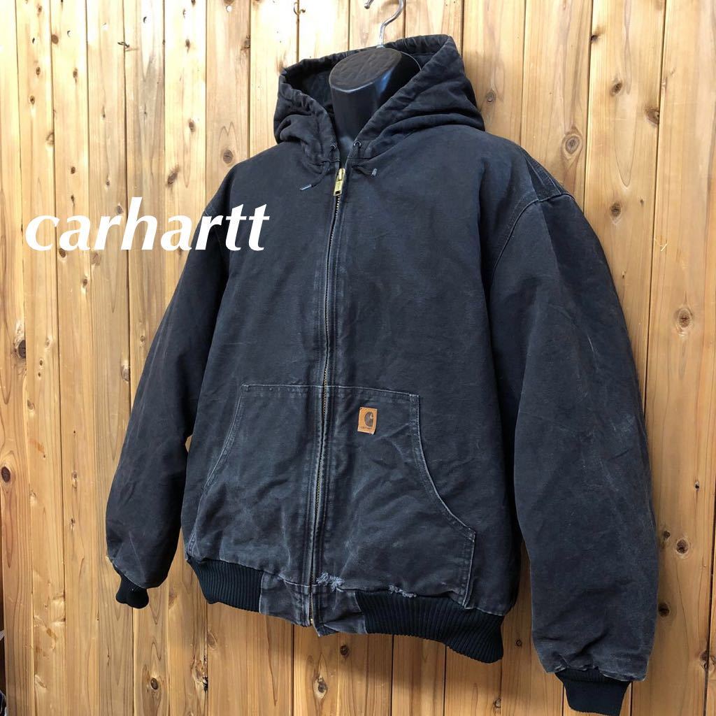 carhartt◇メキシコ製 /カーハート メンズXL ワークジャケット アクティブジャケット ダック地 中綿 パーカー ブルゾン アウター USA古着