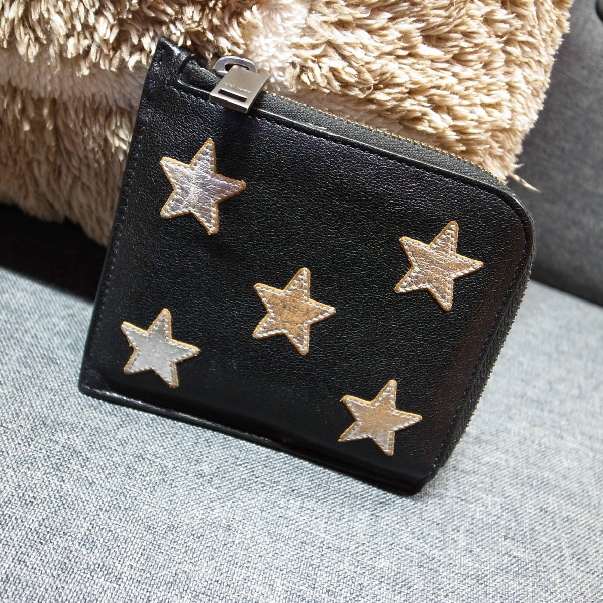 SAINT 正規品☆サンローラン コインケース カードケース 星柄 黒 バッグ 財布 小物