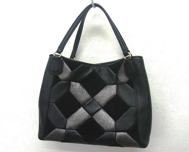 ☆ハンドバッグ COACH Edie コーチ イーディー28 パッチワーク G1592 