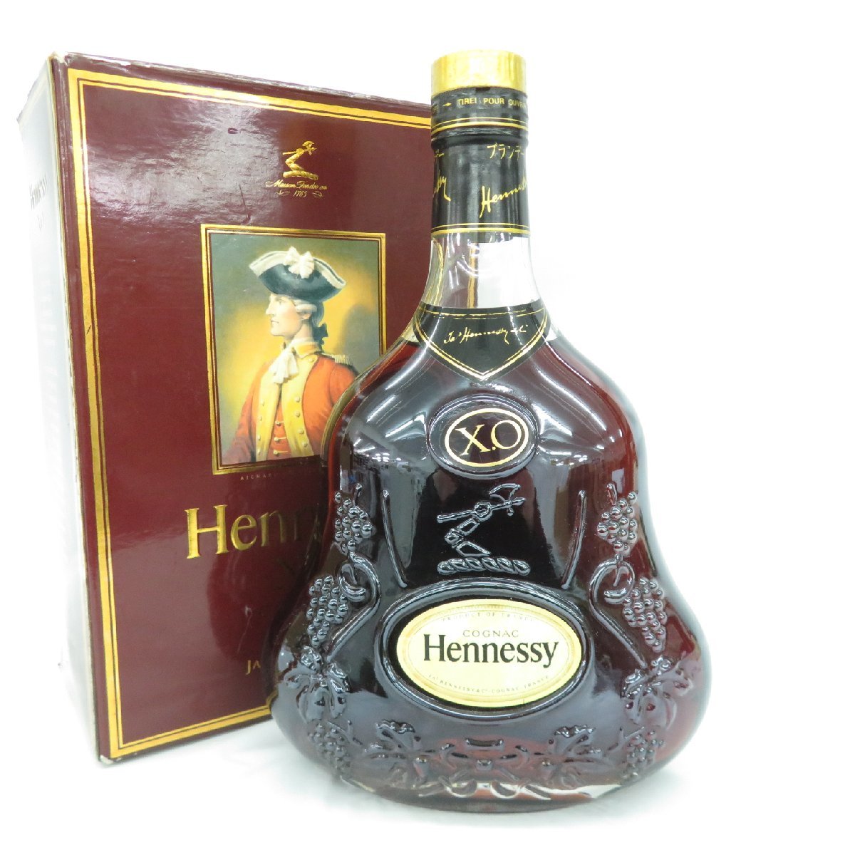 未開栓】Hennessy ヘネシー XO 金キャップ クリアボトル ブランデー 