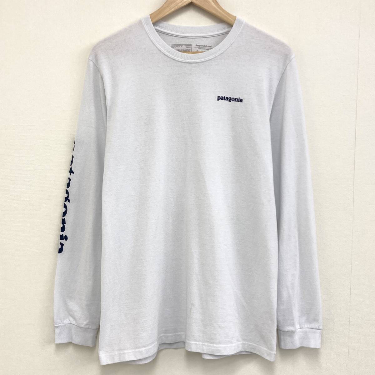 patagonia パタゴニア ロングスリーブ テキストロゴ レスポンシビリティー ホワイト 白 Mサイズ ロンT カットソー 長袖 Tシャツ 2090311 