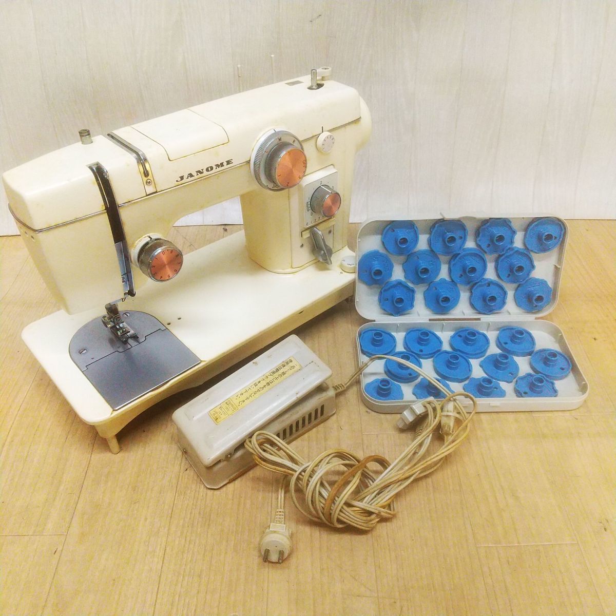 U617-A86-110 JANOME ジャノメミシン MODEL 802 トピアエース フットコントローラー付き 動作確認済み ⑥