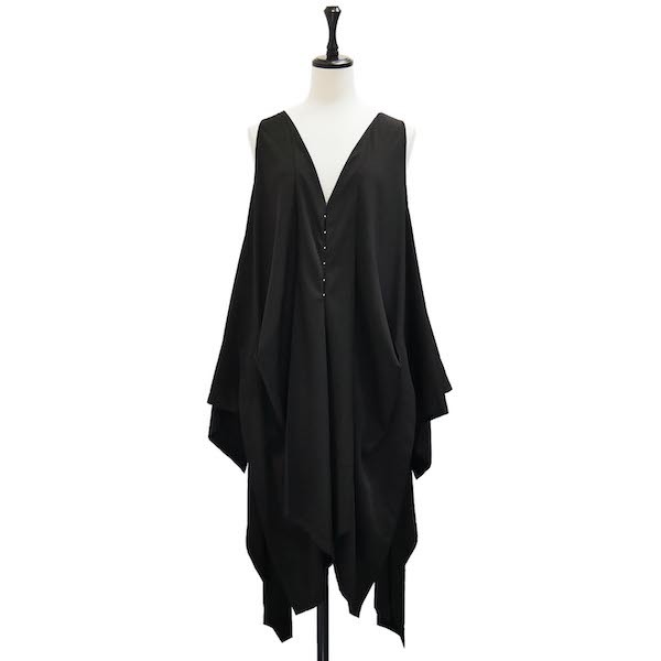 Yohji Yamamoto FEMME 2011ss トリ、ポリ ドレープ ドレス 11ss ファム