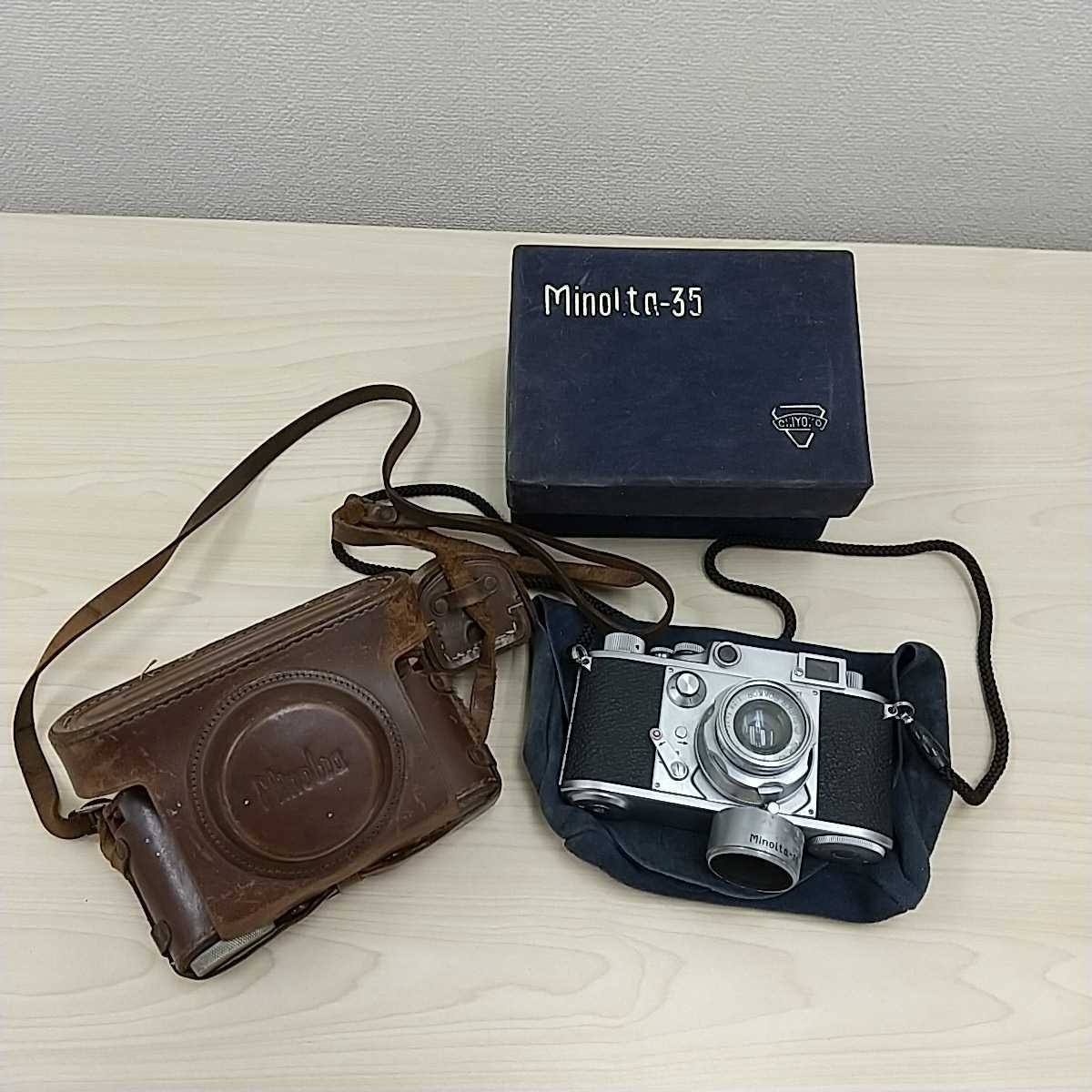 2973 MINOLTA-35 ミノルタ MODEL2 レンズにキズあり SUPER ROKKOR フイルムカメラ 