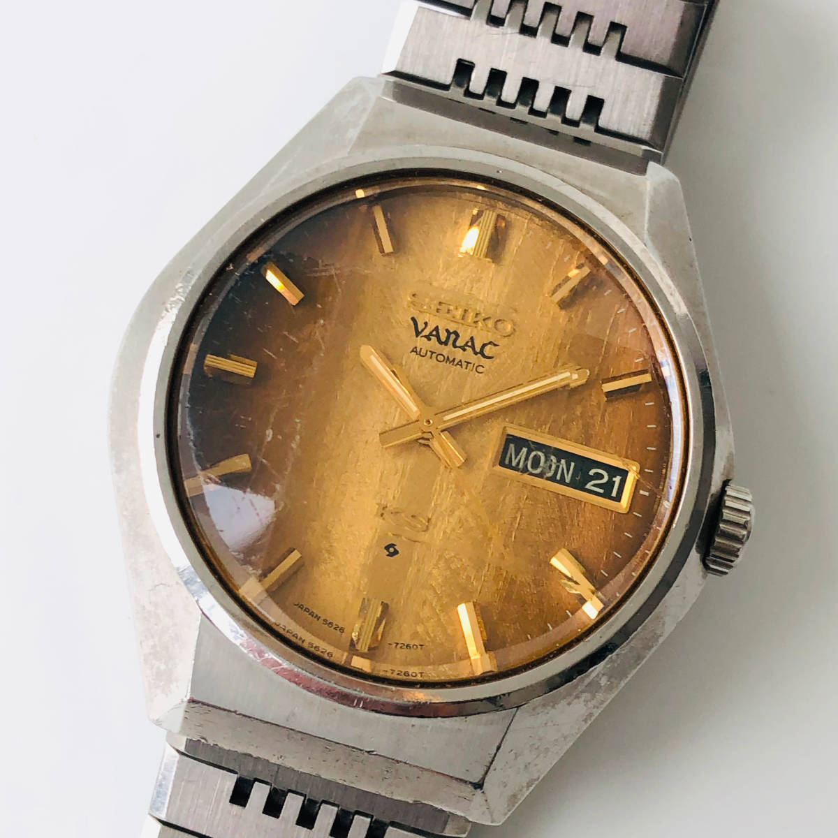 【最安値，お買い得】 神101-171 稼動 キングセイコー バナック SEIKO VANAC 5626-723B 自動巻 オートマチック 腕時計 メンズウォッチ 純正ブレス カットガラス(セイコー)｜売買されたオークション情報、yahooの商品情報を その他