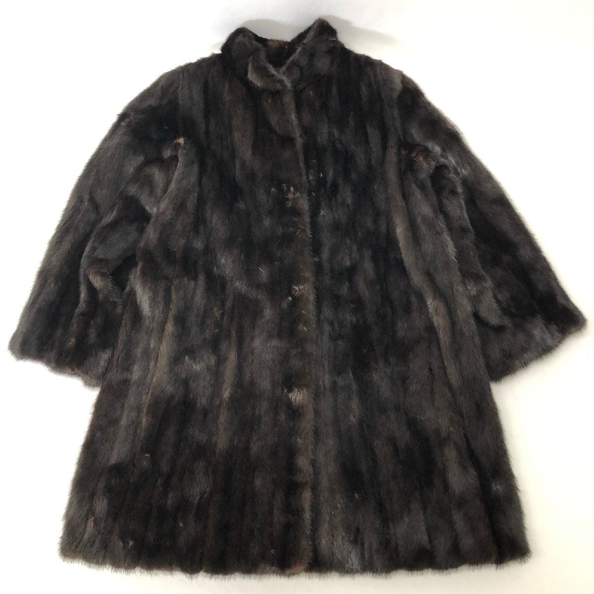 carven furs 毛皮コート リアルミンク 刺繍 高級感 セミロング Yahoo 