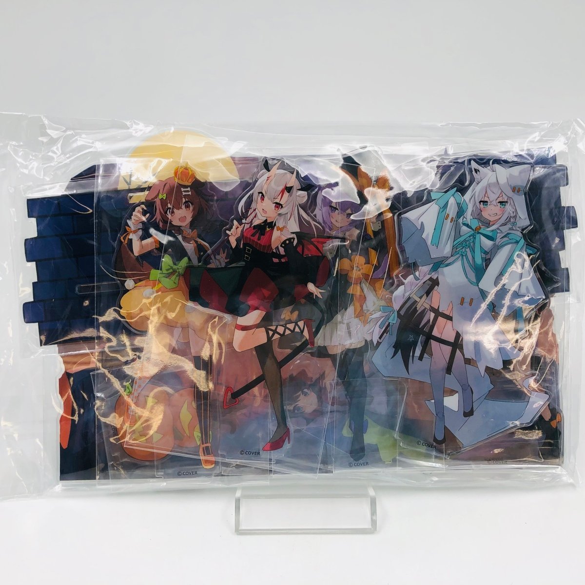 新品未開封 OKFAMSハロウィンコラボ記念 アクリルジオラマスタンド 白上フブキ 百鬼あやめ 大空スバル 大神ミオ 猫又おかゆ 戌神ころね