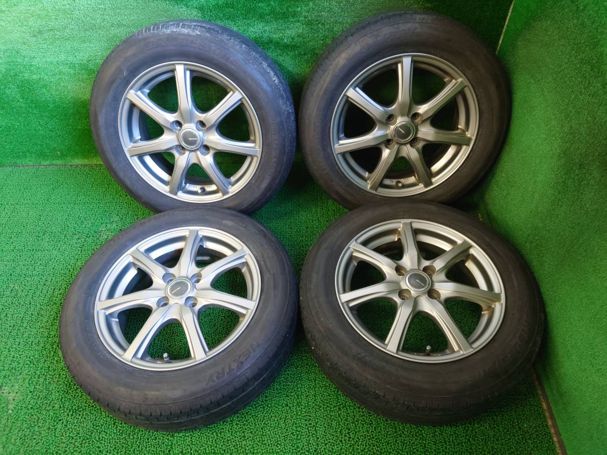 アクア等に 社外MiLLOUS 15×5.5 +42 175/65R15 ブリヂストン 夏 4本 売切!!