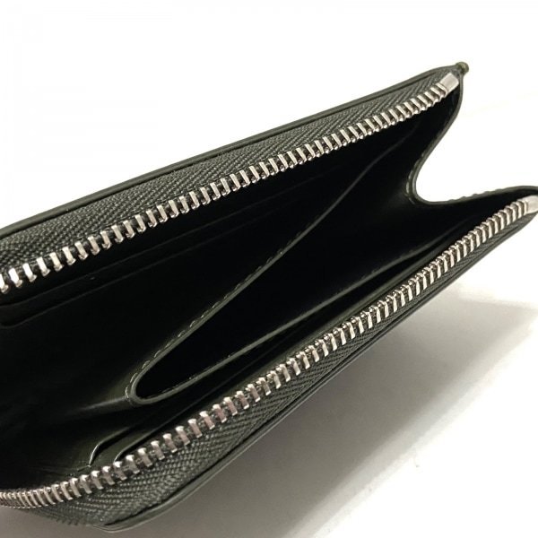 カーキ JIL SANDER ジルサンダー レザー 本革 三つ折り財布 SANDER