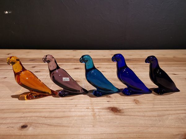 Baccarat バカラ オウム インコ 置物 クリスタル フィギュリン ブルー 陵】r73kf55r Baccarat クリスタルガラス オウム フィギュリン 置物 5