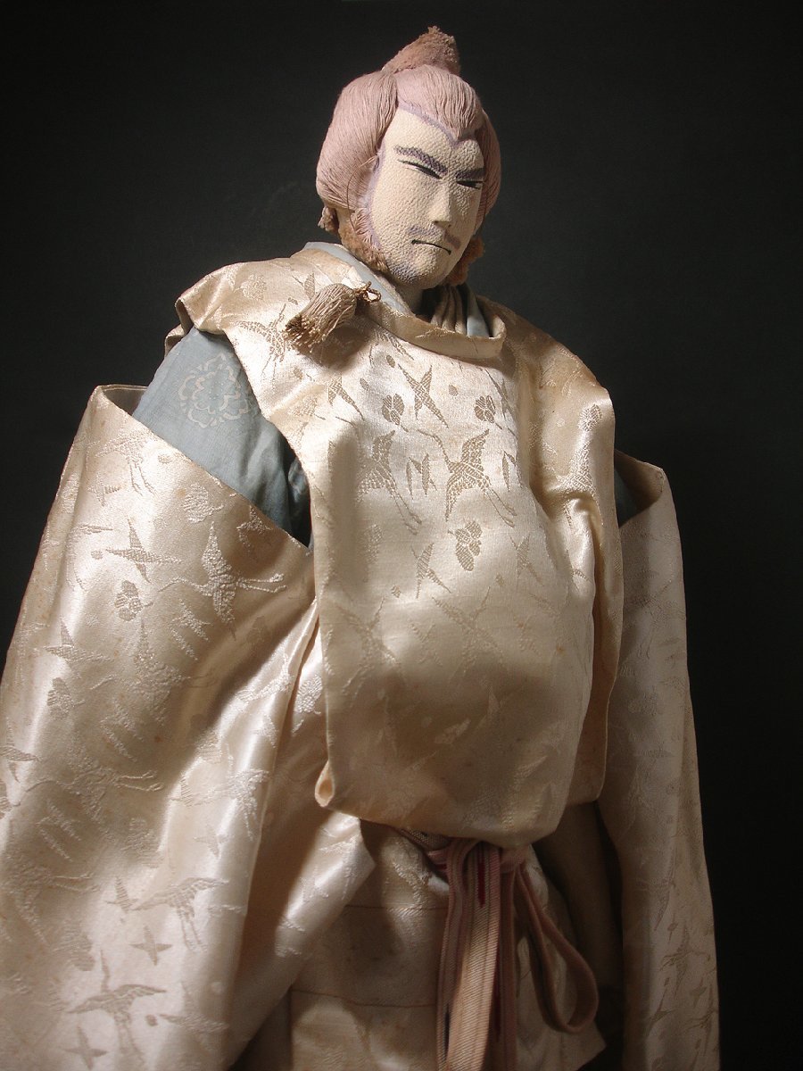 慶應◆【辻村ジュサブロー(辻村寿三郎)】作 NHK人形劇『真田十勇士』で使用された実物「三成」 作品集に掲載 共箱・作品集付_3