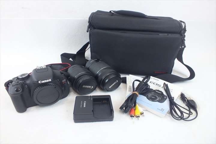 ☆ Canon キャノン EOS Kiss X5 デジタル一眼レフ 取扱説明書有り ソフトケース付き 中古 現状品 230107B9055
