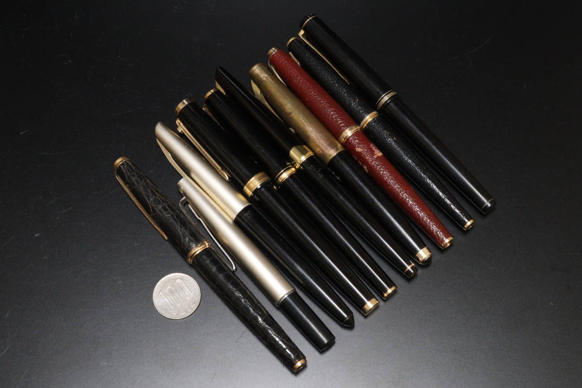ブランド万年筆 10本おまとめ ペン先全て刻印入り 14K 18KWG 18K 750 585