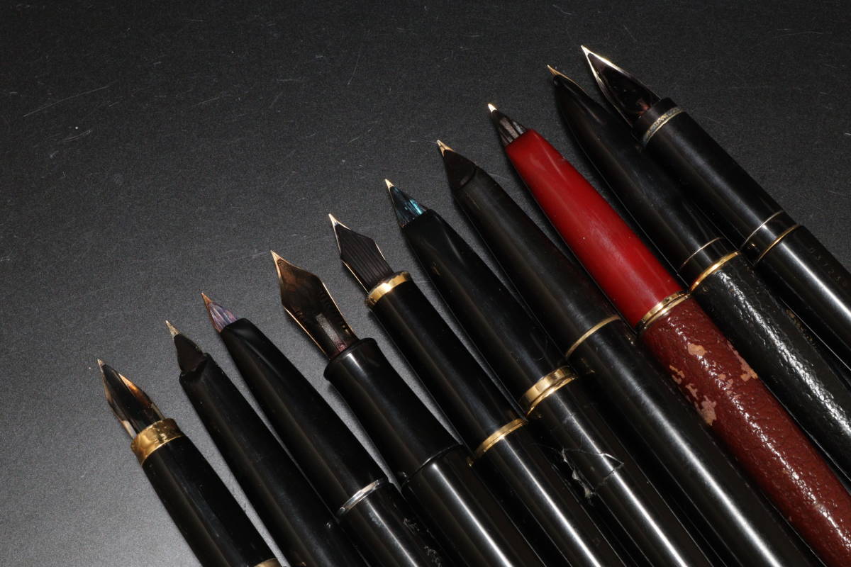 ブランド万年筆 10本おまとめ ペン先全て刻印入り 14K 18KWG 18K 750 585