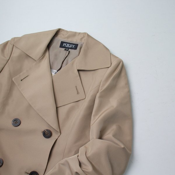 FOXEY BOUTIQUE フォクシー ブティック 20928ダブルブレストコート 38/ベージュ【2400013224710】