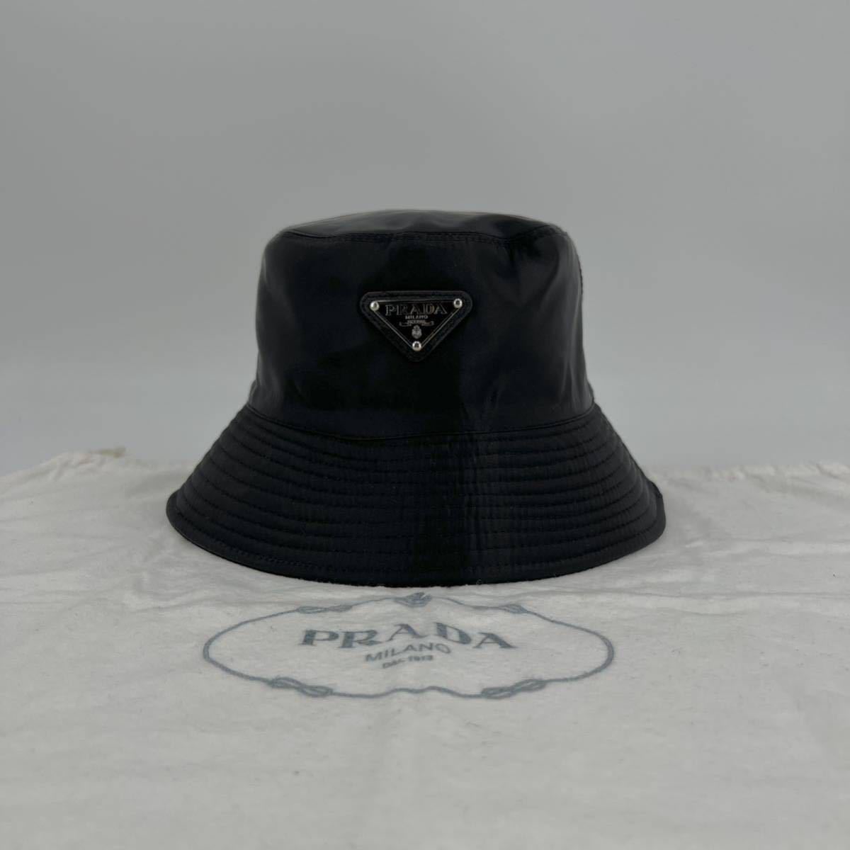 新品未使用 凄まじく PRADAプラダ バケットハット 帽子 ノベルティタグ付き