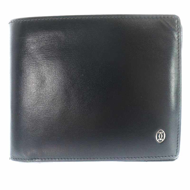 カルティエ Cartier パシャ ドゥ カルティエ パシャライン 財布 二つ折り レザー 黒 ブラック /YI36 ■OH ●D メンズ