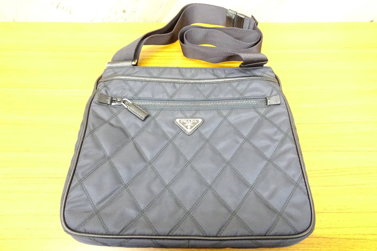 [M大宮02012MT] PRADA プラダ キルティング ショルダーバッグ ナイロン 美品