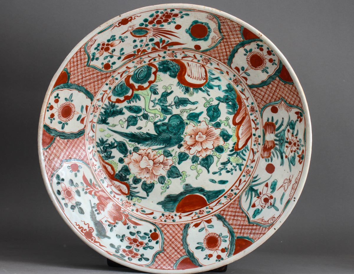 限定SALE，新作 古 644 赤絵 花鳥紋大皿 飾り皿 色絵 呉須 同梱不可(明)｜売買されたオークション情報、yahooの商品情報をアーカイブ公開 - オークファン 明