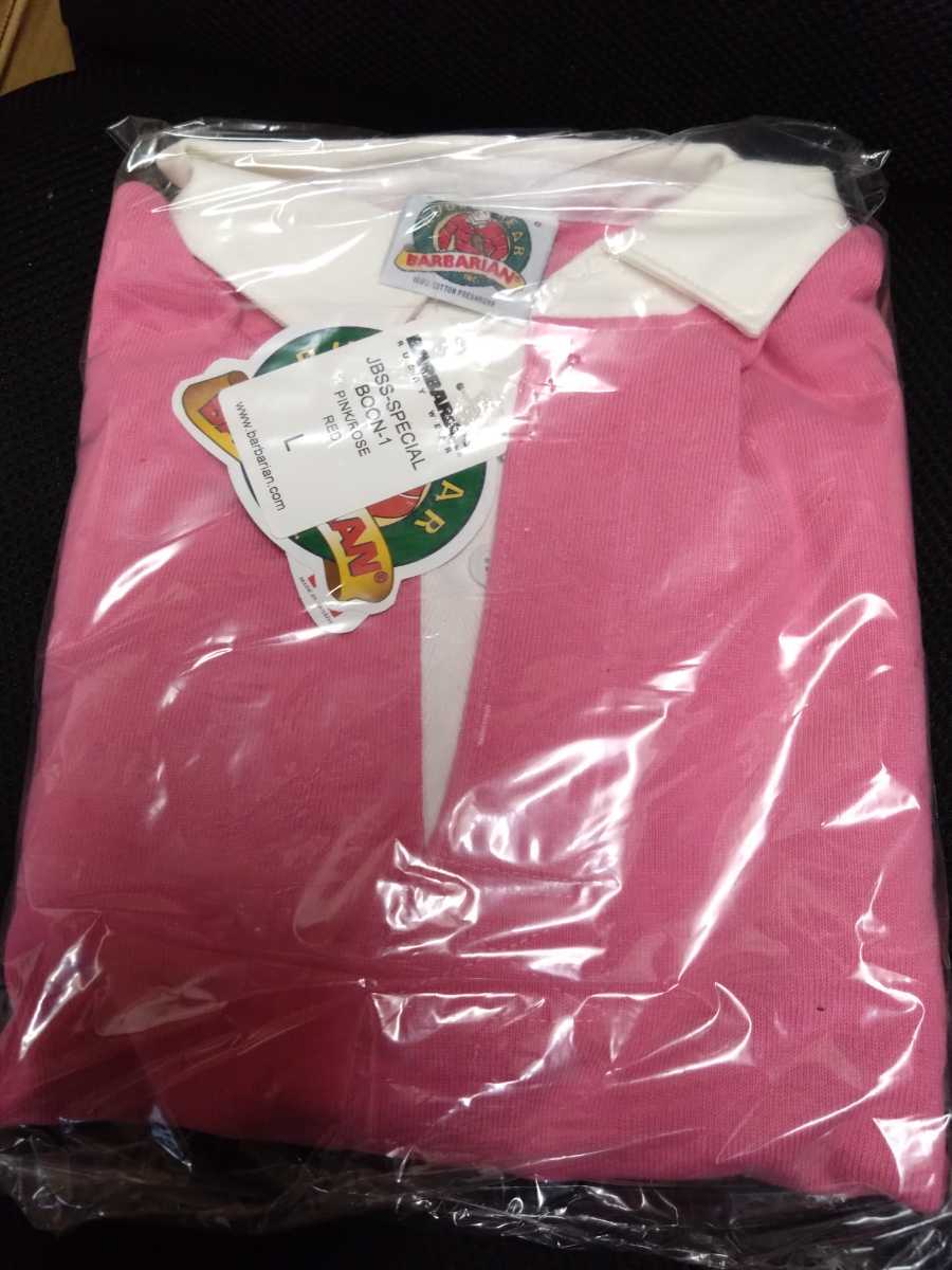 奥田民生 BARBARIAN 未開封未使用 ラガーシャツ ピンク Lサイズ Boon