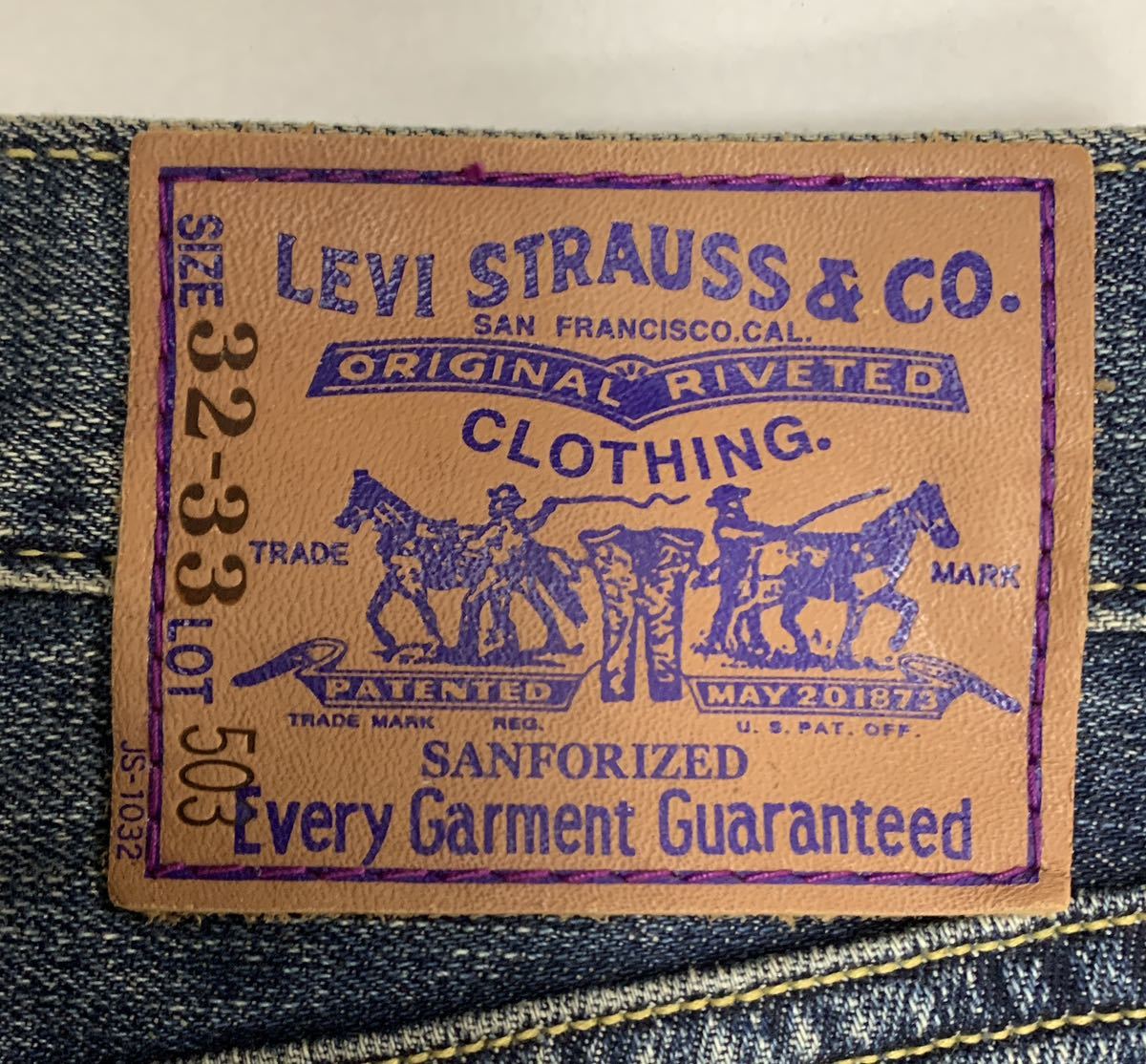 最新作，豊富な Levi''s 503 ボタン裏V23 メンズ W32-33サイズ 古着 紫 パープル デニムパンツ ジーンズ ジーパン(W32)｜売買されたオークション情報、yahooの商品情報をアーカイブ公開 - オークファン W32
