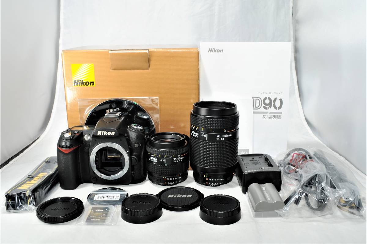 ★箱付美品★ ニコン Nikon デジタル一眼レフカメラ D90ダブルレンズセット ■ K-16FE23-1590