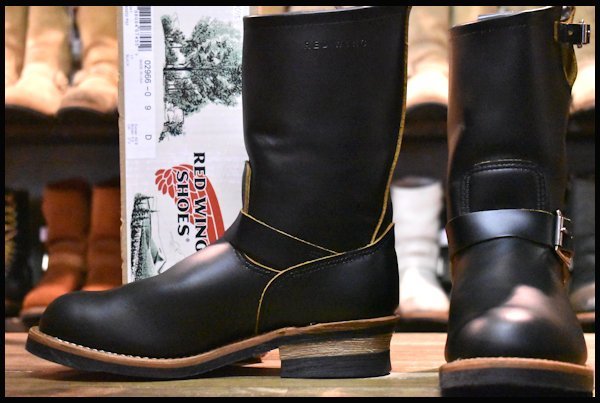 【9D 箱付 美品 19年】レッドウィング 2966 クローンダイク エンジニア 黒 ブラック 茶芯 スチール無し ブーツ redwing HOPESMORE