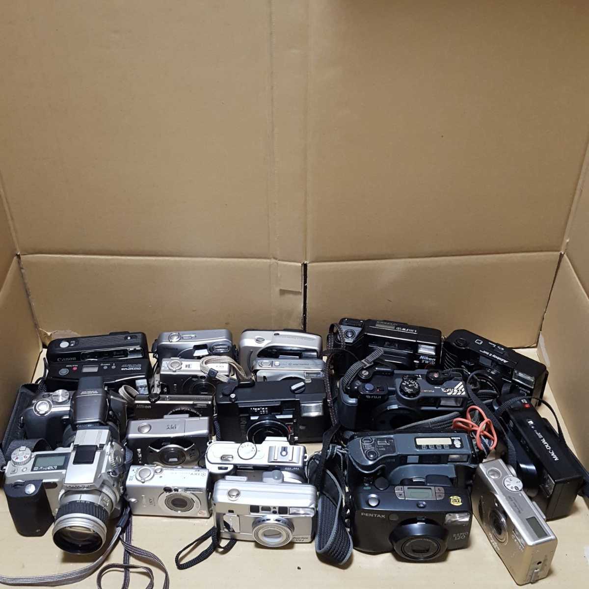 Canon、OLYMPUS、Fuji、コニカ　ジャンクカメラまとめ売り！ 1円～売り切り フィルムカメラ デジカメ Canon PENTAX FUJI KONICA