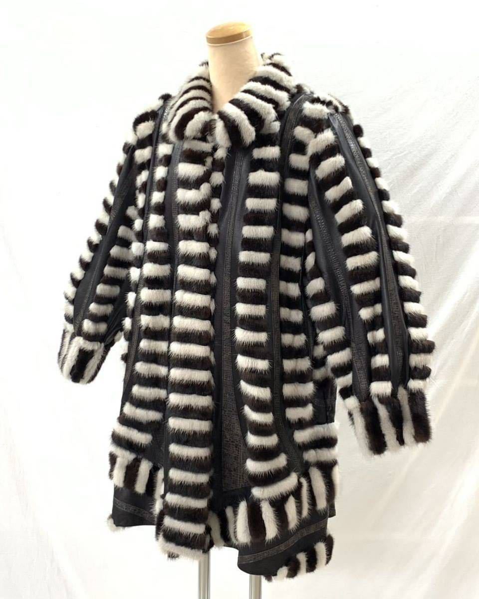 美品【 PARTINA ☆ 銀 SAGA MINK 】高級毛皮 パステルミンク 