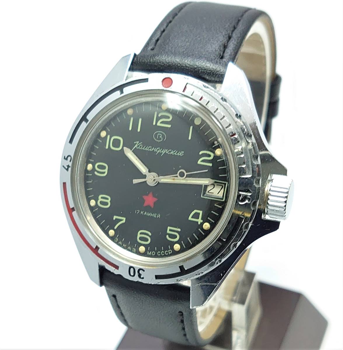 VOSTOK コマンダスキー 手巻き 黒文字盤 機械式腕時計 ボストーク