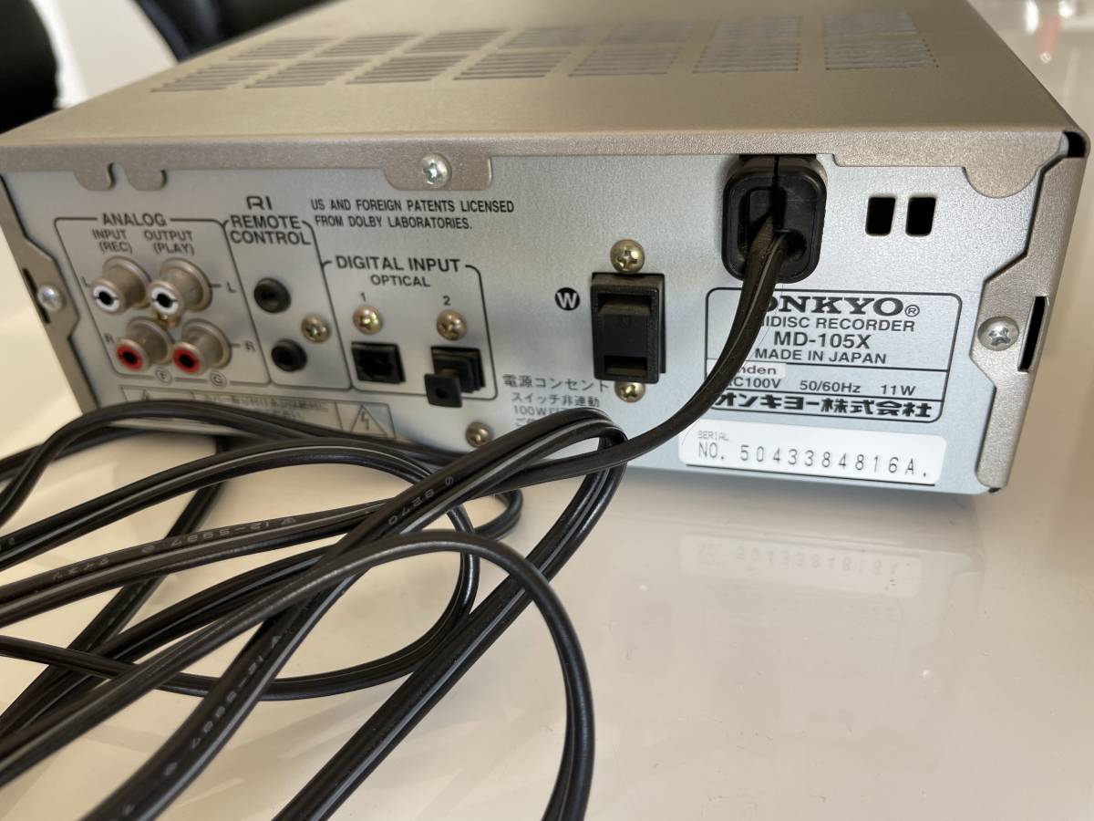 オーディオ機器 【MD再生OK】ONKYO MD-105TX MDプレーヤー