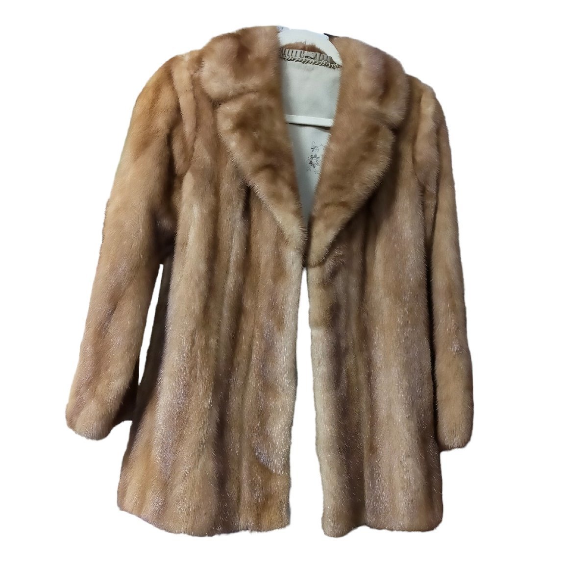 ◆中古品◆SAGAMINK サガミンク 毛皮 ジャケット コート サイズ11号 茶色ベージュ系ファッション 冬物 D35421N