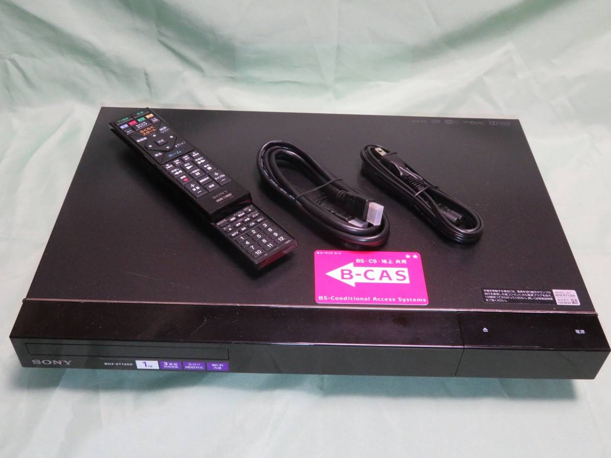 tub23☆SONY BDZ-ET1200 HDD 1TB 換装済 3番組同時録画 ブルーレイ