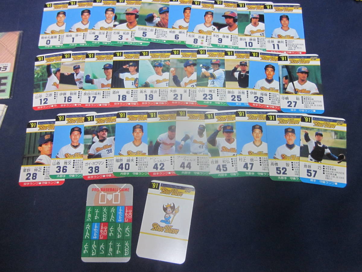 H132】 タカラ プロ野球ゲーム 球団別選手カード 91年度版 