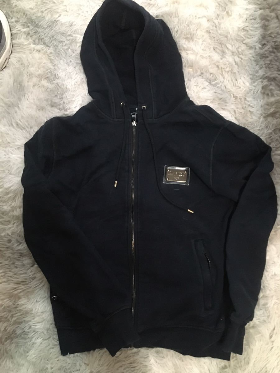 超希少✨XXXL相当 ドルチェ&ガッバーナ パーカー メタルプレート カシミヤ メンズ ドルチェ&ガッバーナやや厚 オールコットン メタルプレート付き
