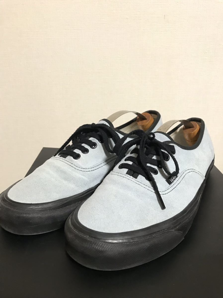 美品 VANS AUTHENTIC ANAHEIM Style44 US12 バンズ オーセンティック アナハイム スウェード ブルー ブラック スニーカー メンズ xpv