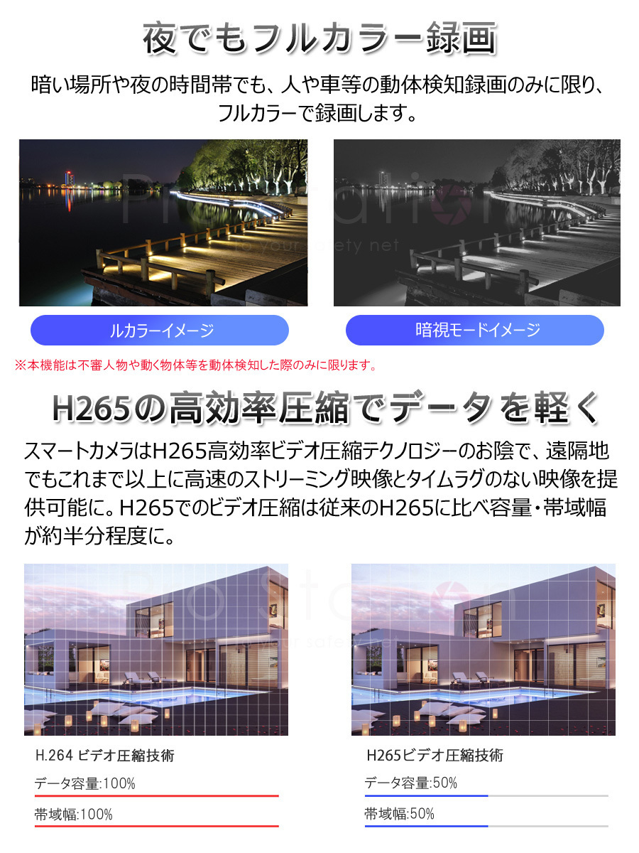 POE防犯カメラ500万画素8台 NVRセット H.265録画録音 屋外IP66防水防塵