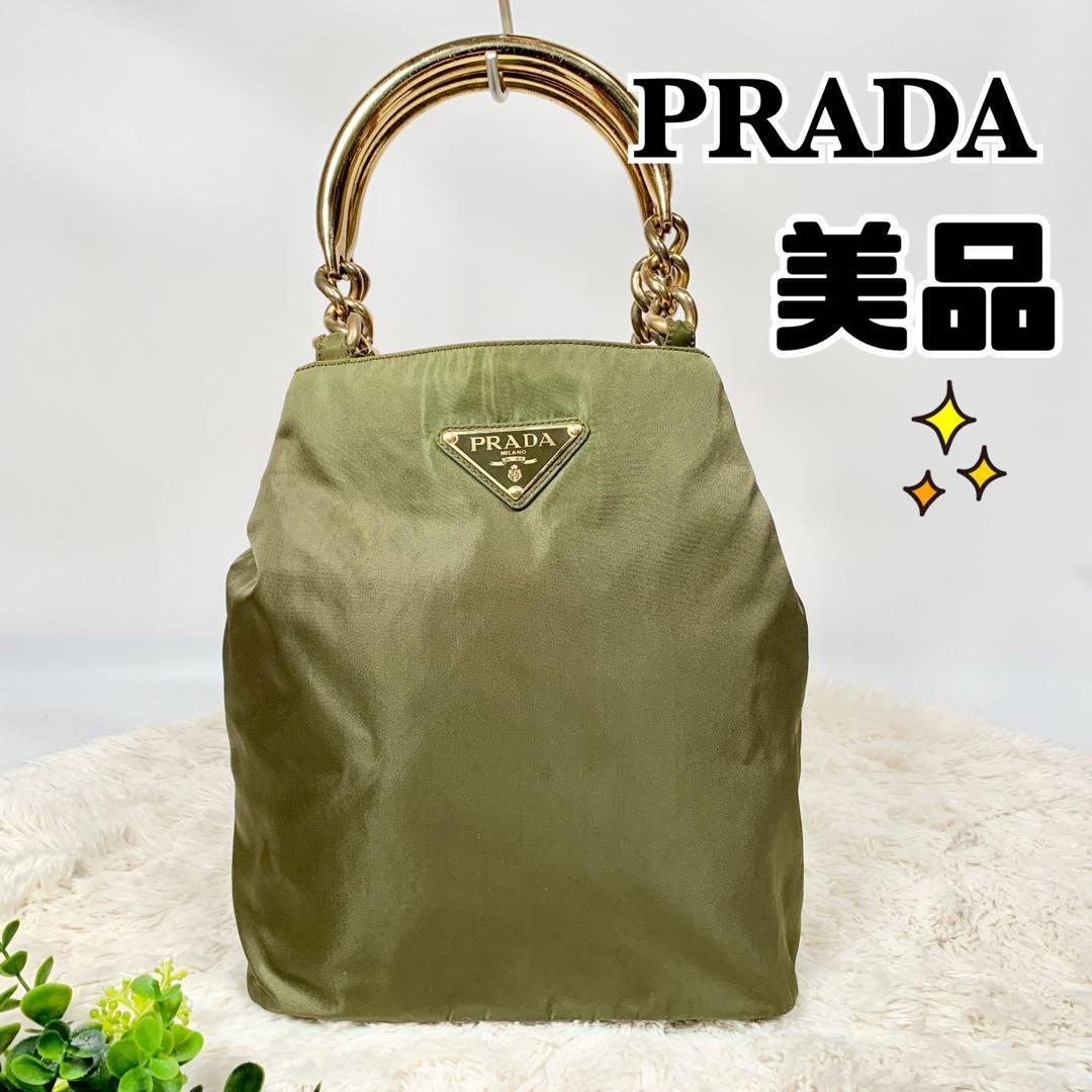 ショッピング価格 【美品】PRADA プラダ トートバッグ カーキ ナイロン 