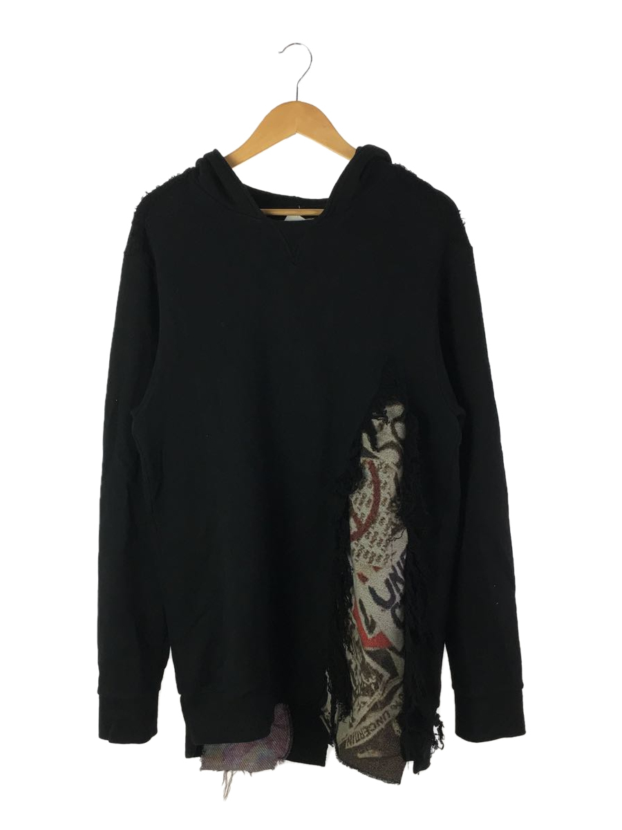 MIHARA YASUHIRO◆フリンジパーカー/48/コットン/BLK/71613749