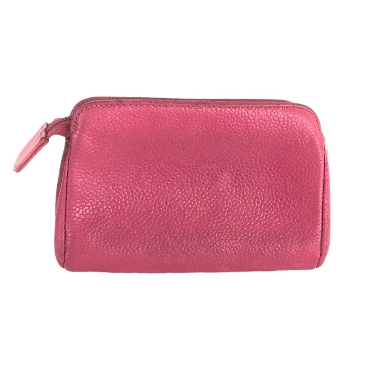 CHANEL キャビアスキン シャネル がま口 レザー (CHANEL CHANEL 