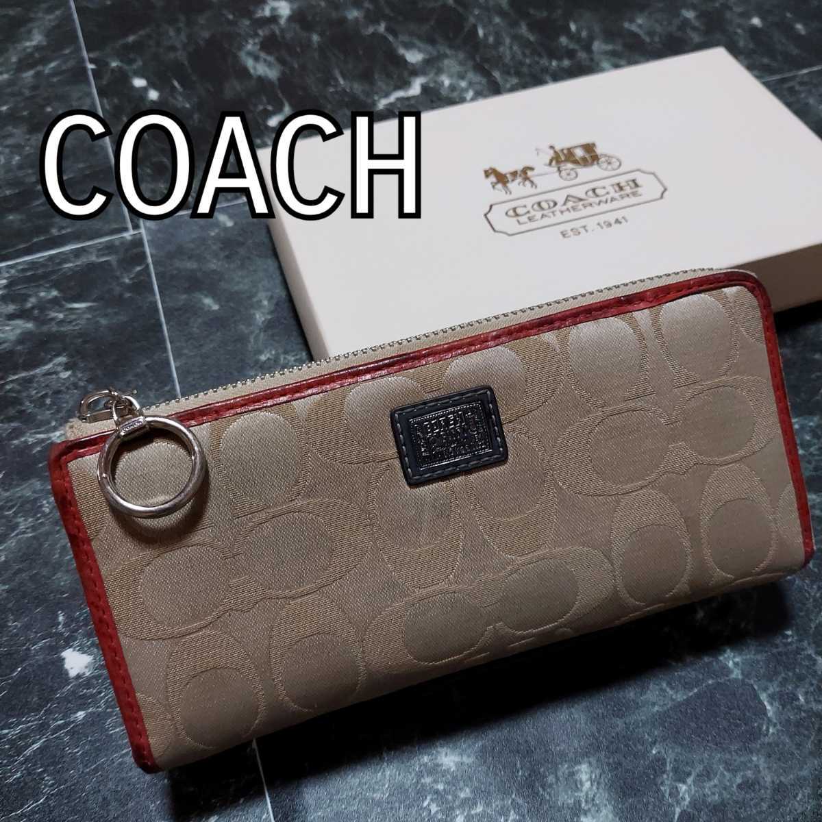 COACH 長財布　L字ファスナー　⭐︎新品未使用　箱付き 箱付き コーチ COACH L字ファスナー長財布 【公式通販】