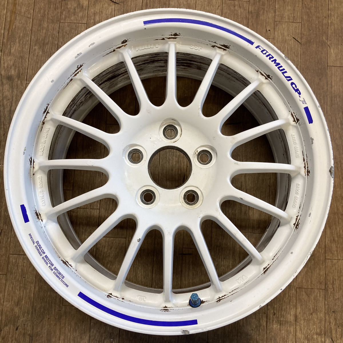 C943 DUNLOP CP-F 7J 15インチ 5H 100 +48 4本 SSR製 ホワイト 軽量 