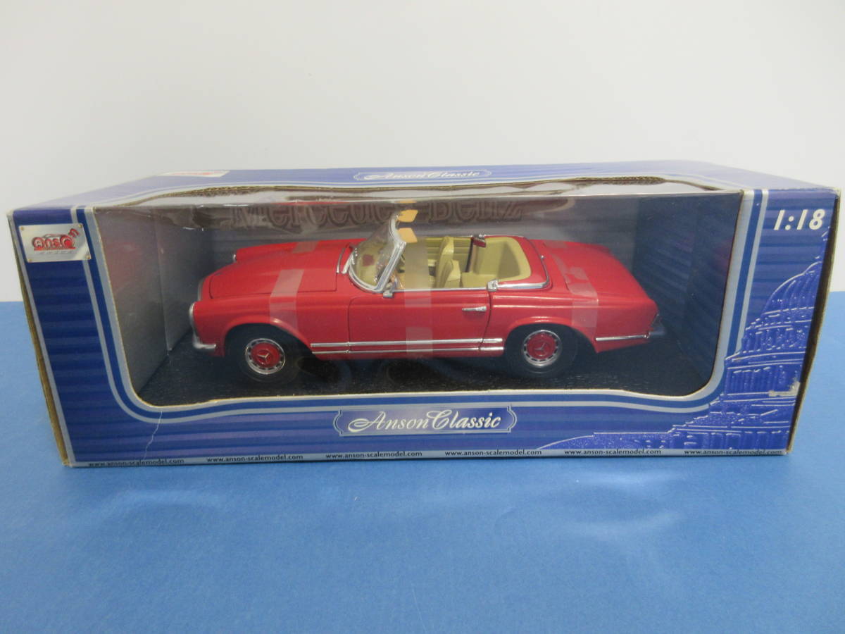 Anson Classic 1/18 Mercedes Benz 280SL Cabriolet Blanc - Réf 30389 - Miniature Collection