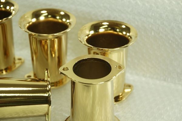 真鍮メッキ 100mm ソレックス 44 ファンネル ハコスカ ウェーバー