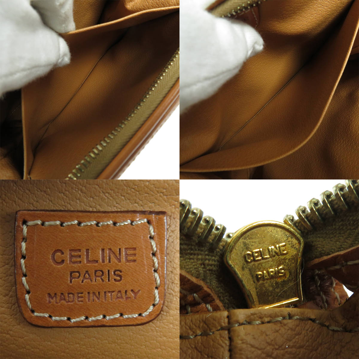 CELINE セリーヌ マカダム柄 ブラゾンロゴ ポーチ メイクポーチ 