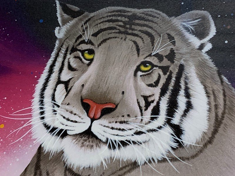 版画☆傘山☆現代人気作家 シム・シメール 「星から生まれて」3 【真