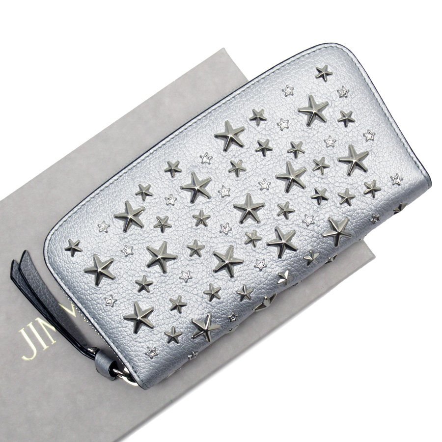 JIMMY CHOOジミーチュウ スタッズ ラウンドファスナー 長財布 財布
