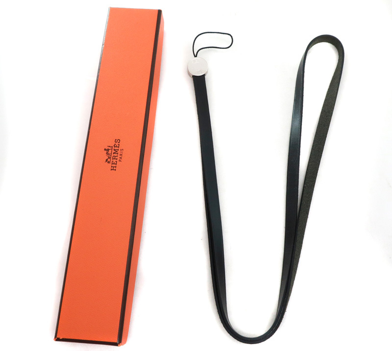 未使用 エルメス HERMES セリエ ストラップ レザー ロング ストラップ