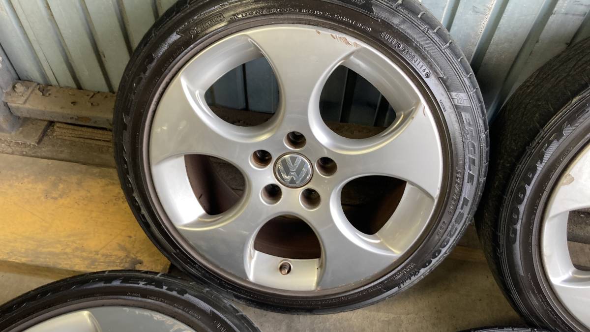 VW Golf GTI純正 BBS RD252 17インチ 7.5j+51 pcd112 5h+GOODYEAR 