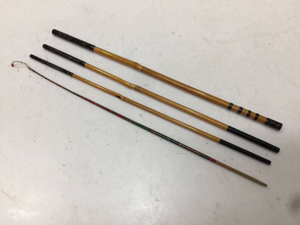 無名　鮒竿　タナゴ竿　4本継　約67.5㎝　仕舞い寸法19.5㎝　4ｇ　和竿　小物竿　　　　KJ2T　　　無195